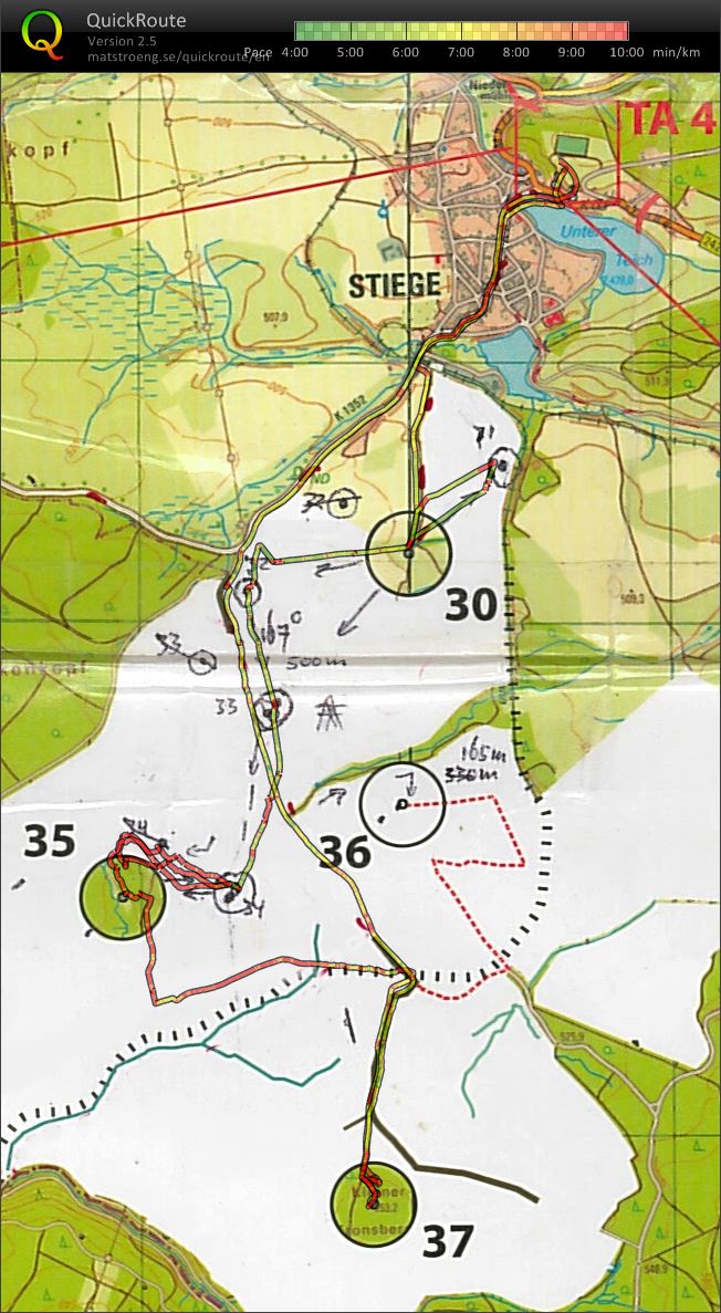 The hARz 2018 - section 8: Compass Bearing Orienteering (map) (21-04-2018)